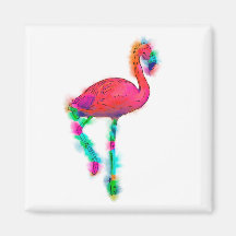 Magneta Personalizada abstrato Flamingo Step
