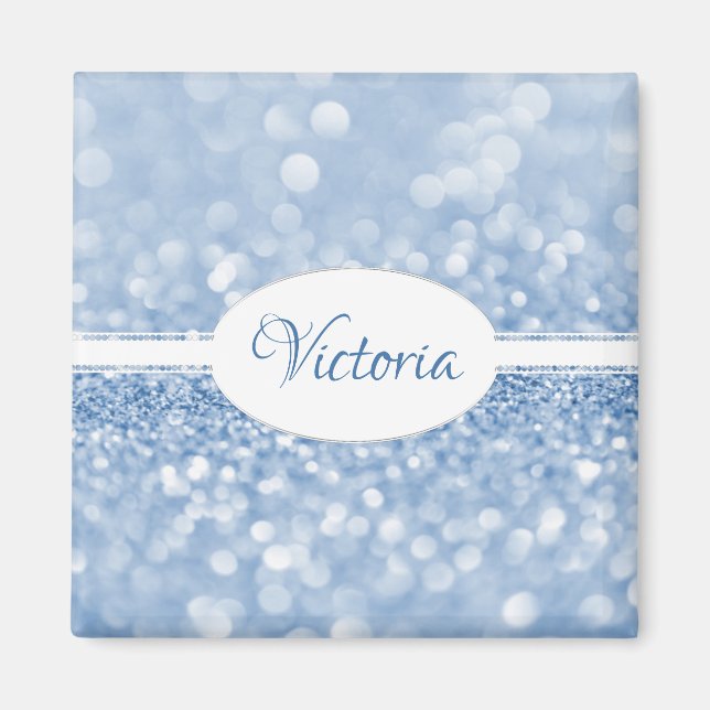 Íman Magneta Personalizada com Brilho Azul (Frente)