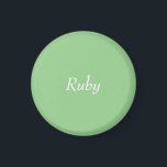 Íman Magneta Personalizada da Apple Verde<br><div class="desc">Uma bela matiz verde que lembra uma maçã verde. Alguns dos produtos também incorporam maçãs verdes e bolinhas brancas correspondentes. Eles são uma canvas de vazio pronta para o seu texto ou imagem.</div>
