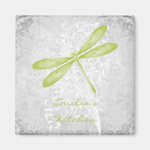 Íman Magneta Personalizada da Dragonfly Verde