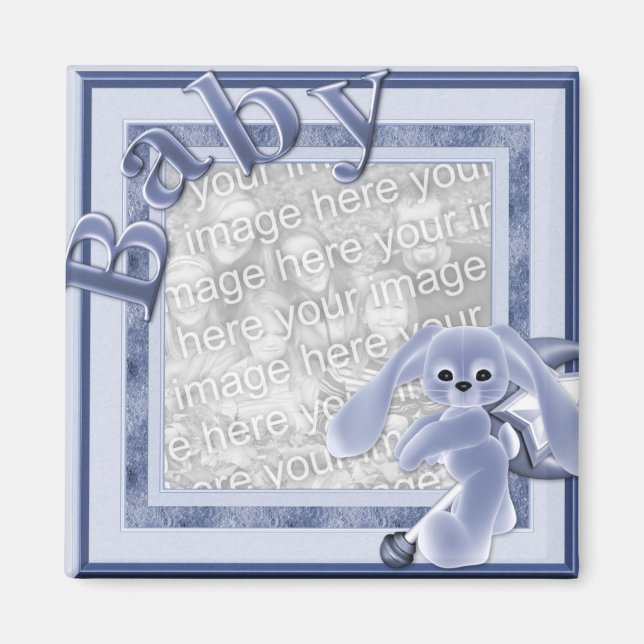 Íman Magneta personalizada de fotos do Baby Boy KRW (Frente)