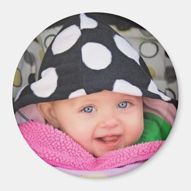 Íman Magneta personalizada de fotos para bebês (Frente)