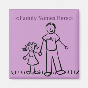 Íman Magneta Personalizada de Personalidade Pai e Filha