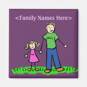 Íman Magneta Personalizada de Personalidade Pai e Filha