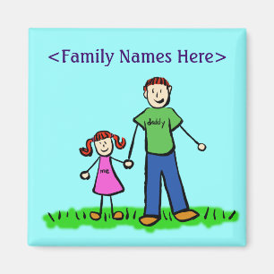 Íman Magneta Personalizada de Personalidade Pai e Filha