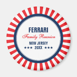 Íman Magneta Personalizada de Reunião da Família Azul B