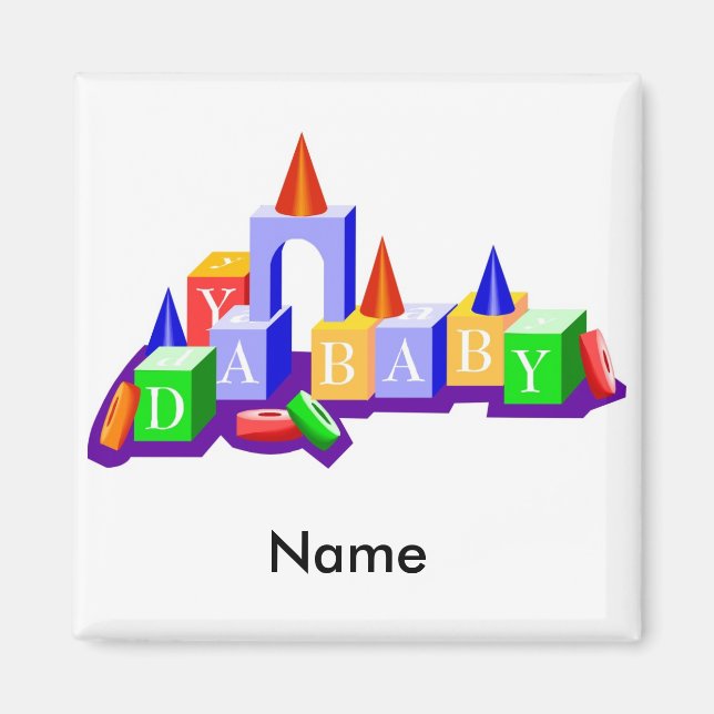 Íman Magneta personalizada do bebê da DA (Frente)