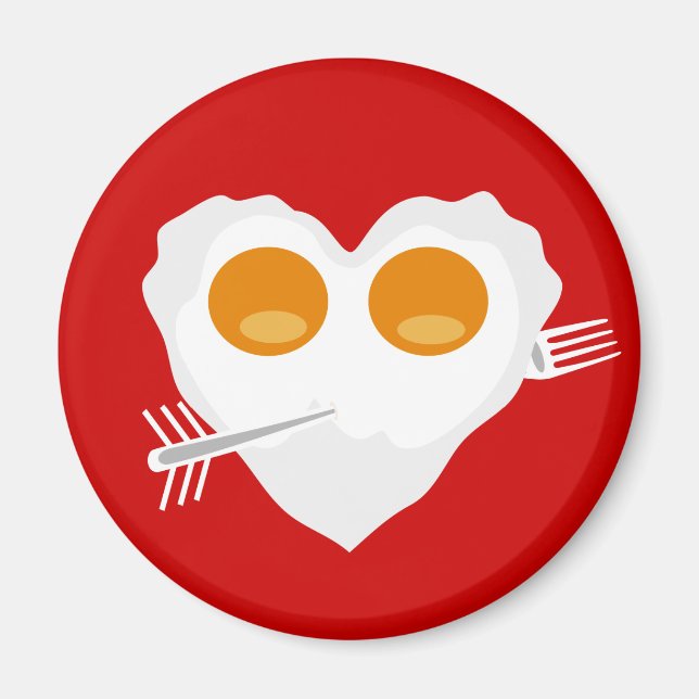 Íman Magneta personalizada do coração engraçado dia de  (Frente)