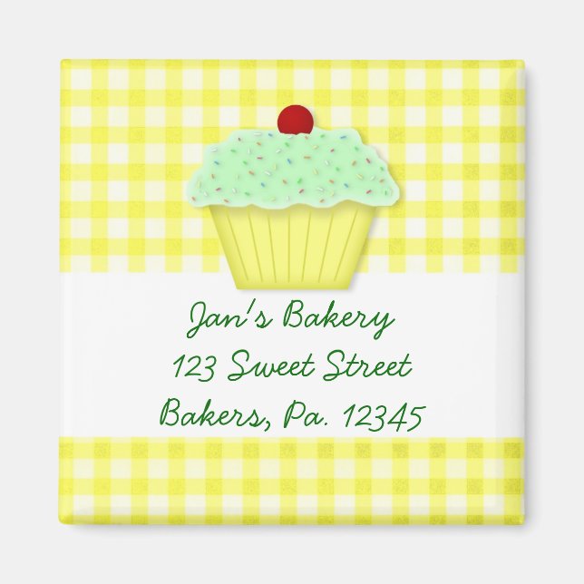 Íman Magneta personalizada do cupcake (Frente)