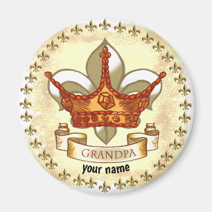 Íman Magneta personalizada do King Grandpa