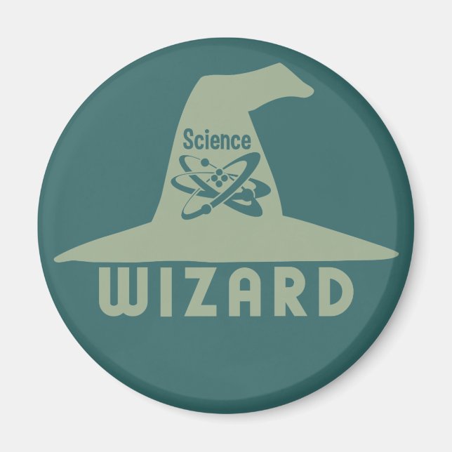 Íman magneta personalizada do Science Wizard (Frente)