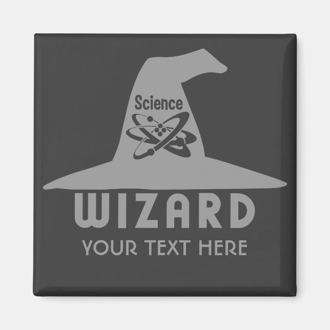 Íman magneta personalizada do Science Wizard (Frente)