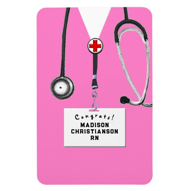 Íman Magneta personalizada para doação de enfermeiro (Vertical)
