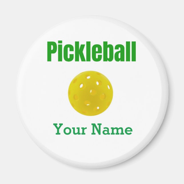 Íman Magneta Pickleball Personalizada com seu nome (Frente)