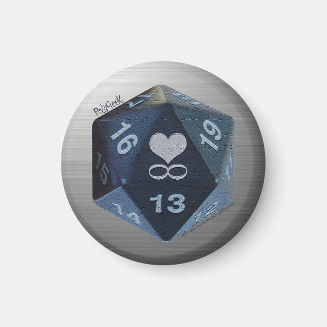 Íman Magneta PolyGeek - Preto (Frente)