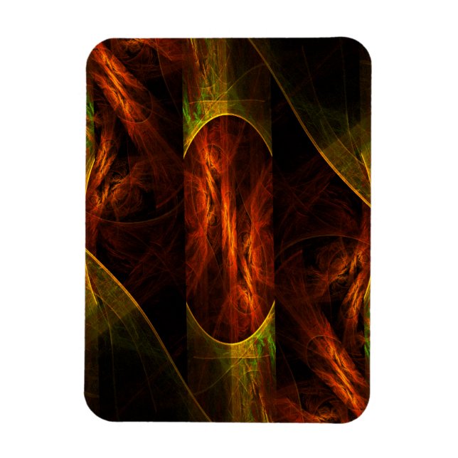 Íman Magneta Premium de Abstrato de Arte Selvagem Místi (Vertical)