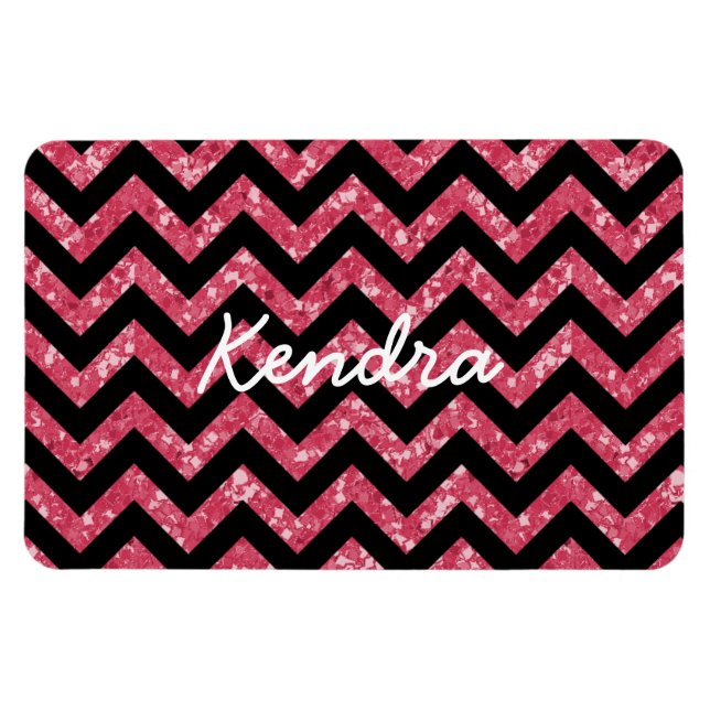 Íman Magneta Premium de Exame Glitter Chevron (Horizontal)