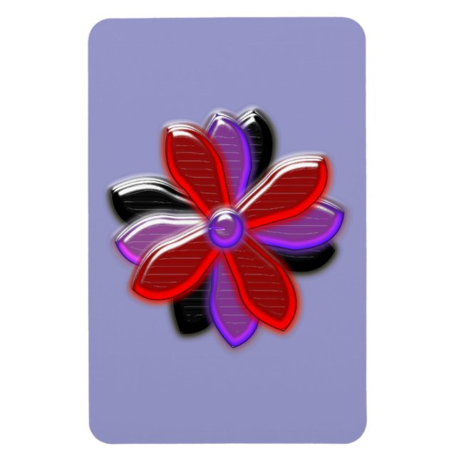 Íman Magneta Premium de Flores Brilhantes (Vertical)