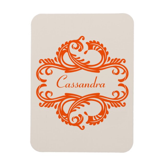 Íman Magneta Premium de Permissão Chic Laranja (Vertical)