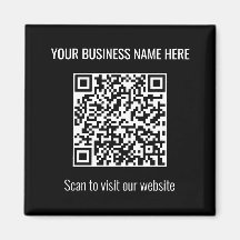 Magneta Preta Quadrada de Código QR Moderno Simple