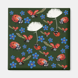 Íman Magneta Primavera Square Ladybugs