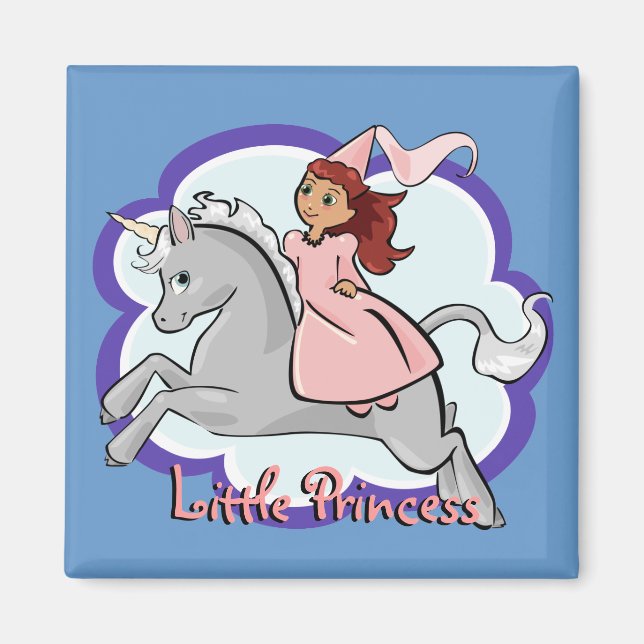 Íman Magneta Princesa e Unicórnio (Frente)