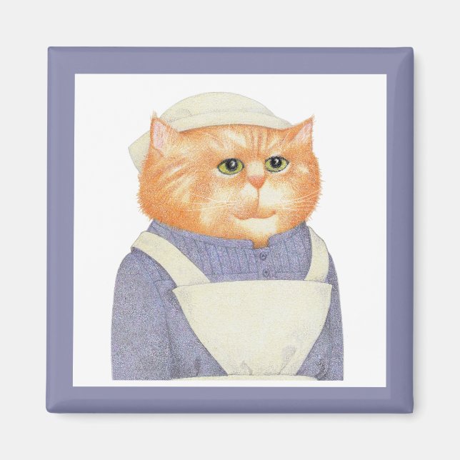 Íman Magneta quadrada COOK CAT (Frente)