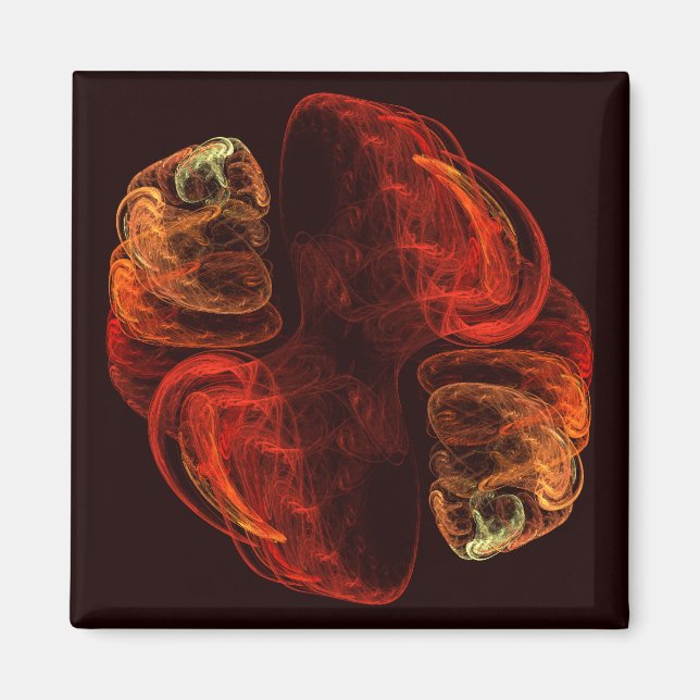 Íman Magneta Quadrada de Abstrato de Metamorfose (Frente)