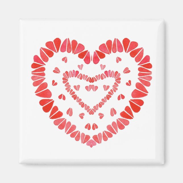 Íman Magneta quadrada de CORAÇÃO DOCE (Frente)