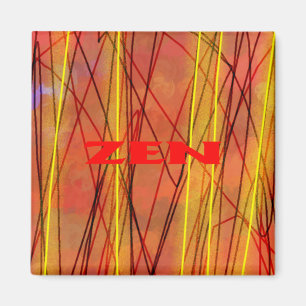 Íman Magneta quadrada de fio vermelho Zen