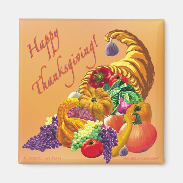 Íman Magneta quadrada de THANKSGIVING (Frente)
