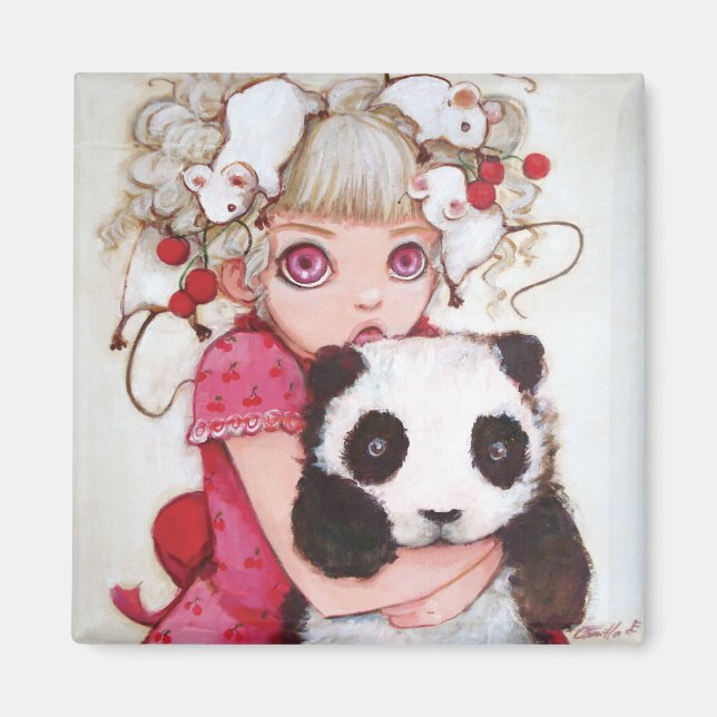 Íman Magneta quadrada Fruta Fuzz (Frente)