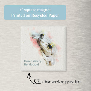 Íman Magneta Quadrada Simples de Cor de Água do Sapo Ca