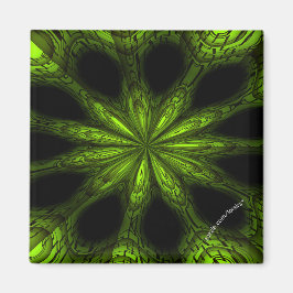 Íman Magneta quadrada verde de 2 polegadas