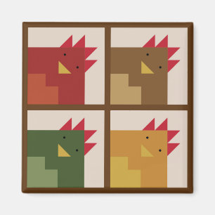 Íman Magneta Quilt de Frango