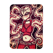 Magneta Red and Black No Peace Alienígena