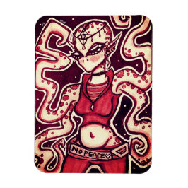 Íman Magneta Red and Black No Peace Alienígena