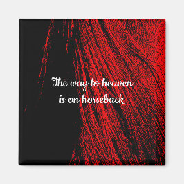 Íman Magneta Red & Black Horse Mane