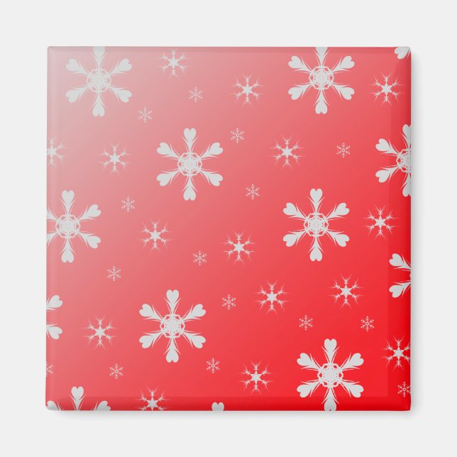 Íman Magneta Red Snowflake (Frente)