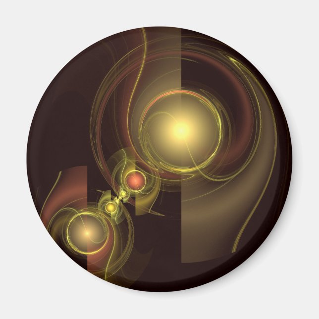 Íman Magneta redonda Abstrato de conexão íntima (Frente)