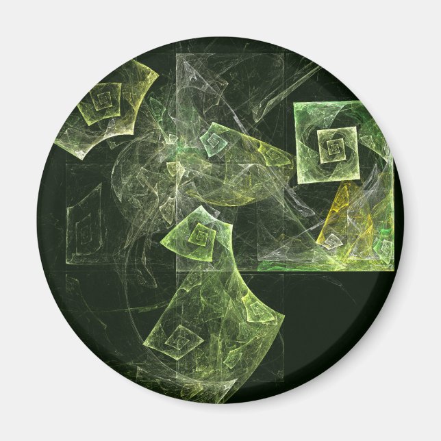 Íman Magneta redonda Abstrato de equilíbrio torcido (Frente)