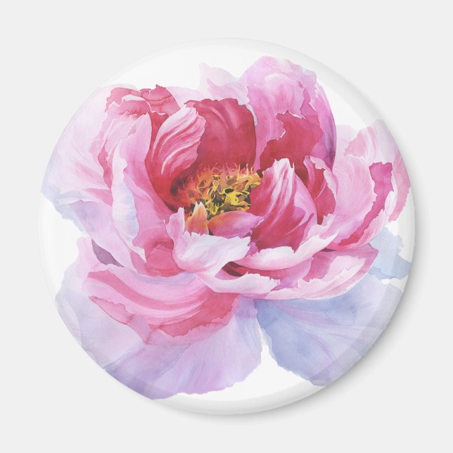 Íman Magneta redonda cor-de-rosa (Frente)