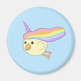 Íman Magneta redonda de frango de animação Unicórnio