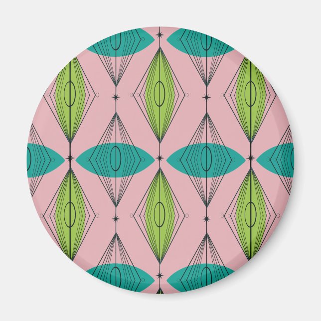 Íman Magneta redonda de Omã e Starburst Rosa Atômica (Frente)