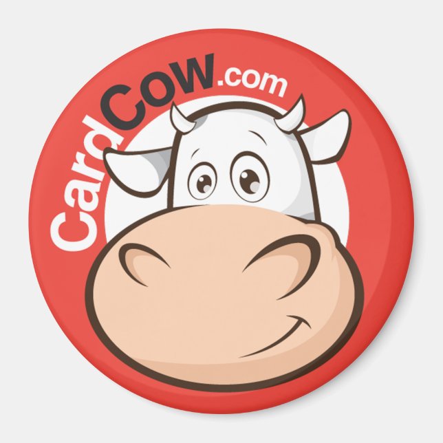 Íman Magneta redonda do logotipo CardCow (Frente)