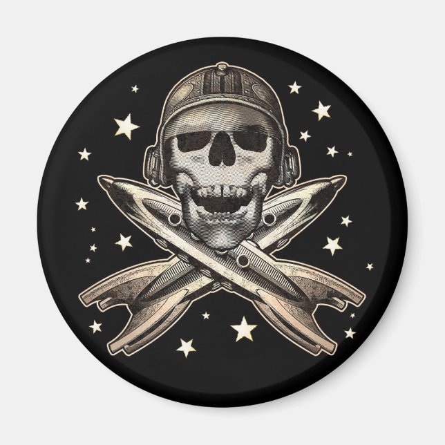 Íman Magneta redonda pirata espacial (Frente)