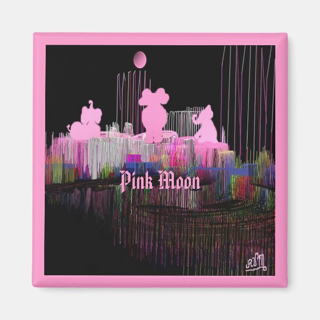 Íman Magneta rosa (Frente)