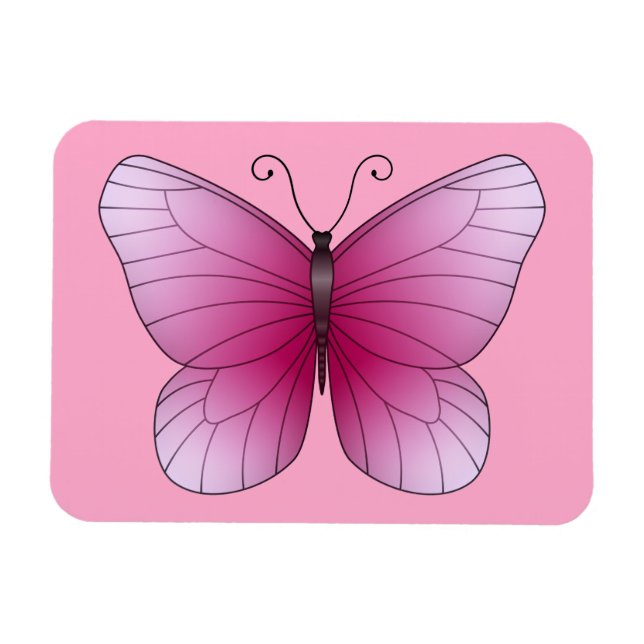 Íman Magneta rosa borboleta (Horizontal)