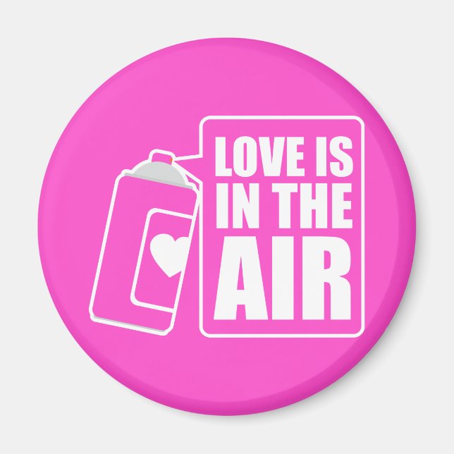 Íman Magneta rosa de amor instantâneo (Frente)