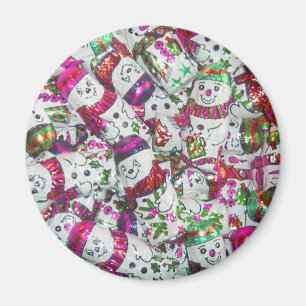 Íman Magneta rosa doce Snowmen